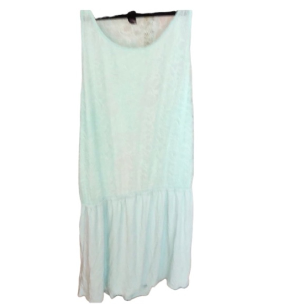 Victoria Secret size XL green lace dress with back cut out oversized NWOT